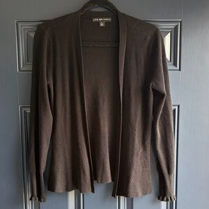 United States Sweaters Dark Brown Open Cardigan